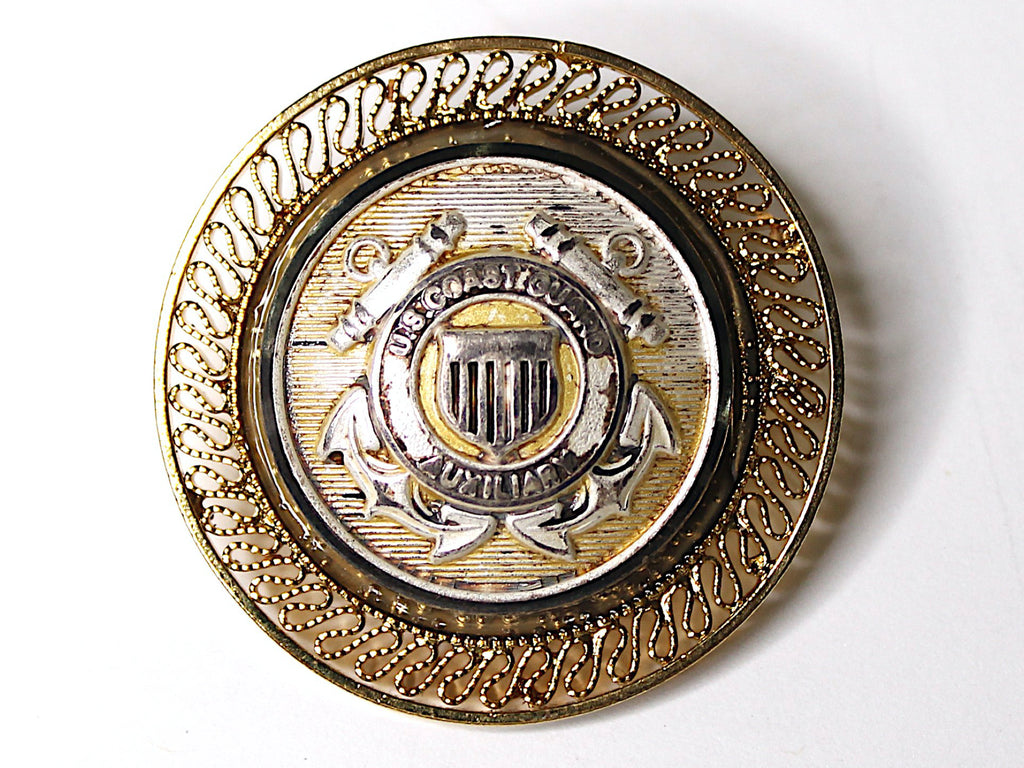 US Coast Guard Auxiliary Vintage Brooch BR145