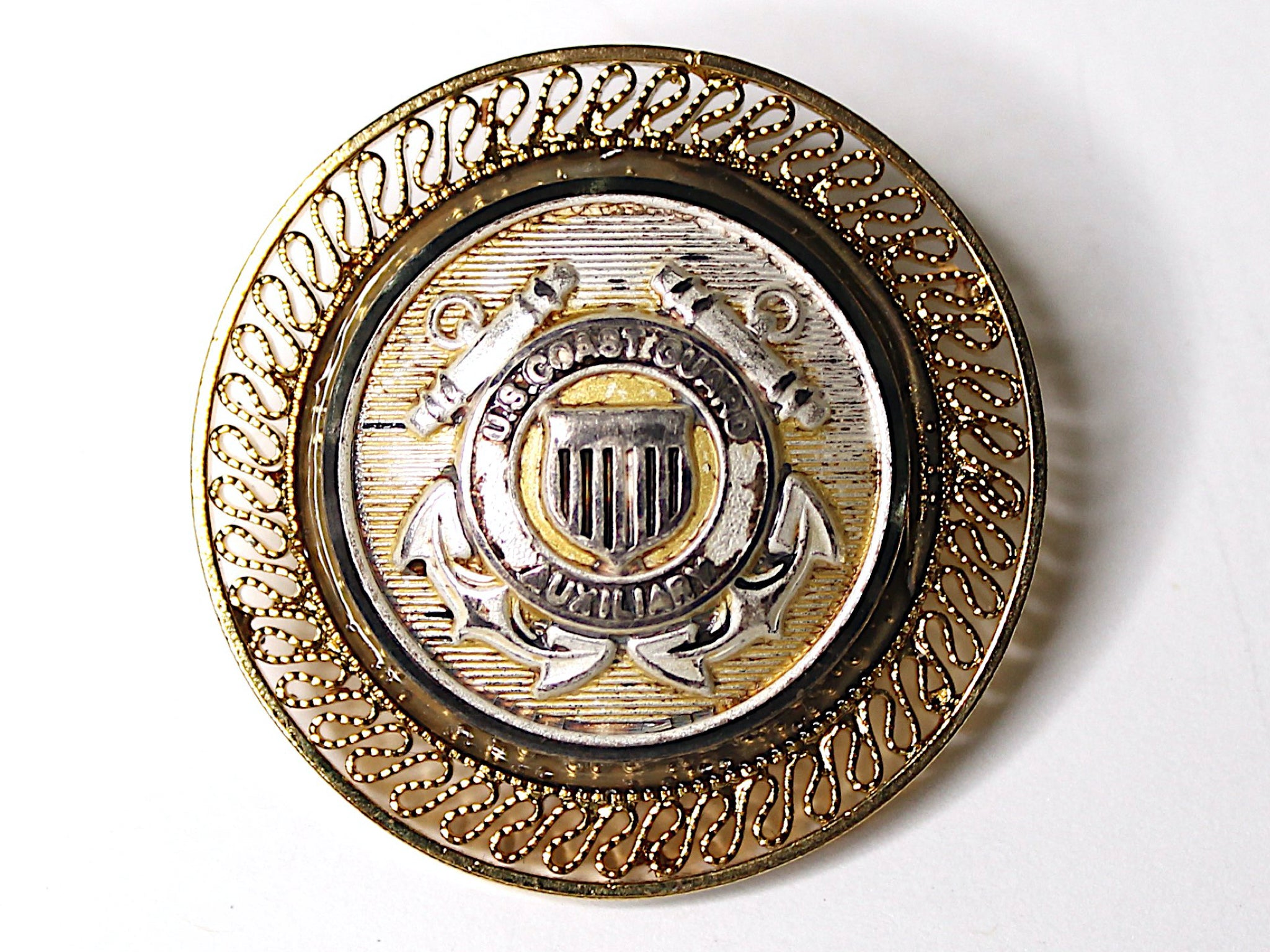US Coast Guard Auxiliary Vintage Brooch BR145
