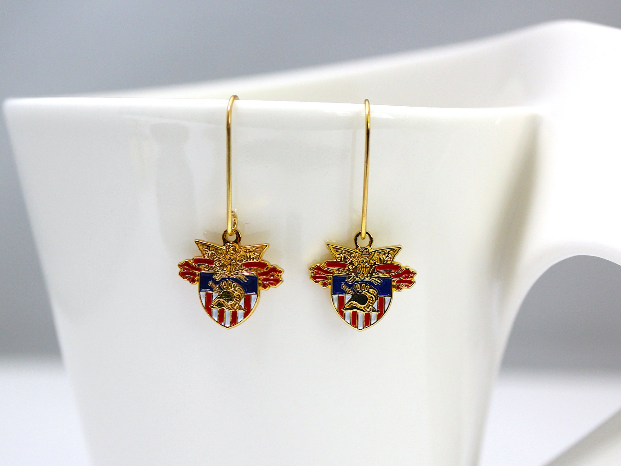 USMA Crest French Wire Earrings