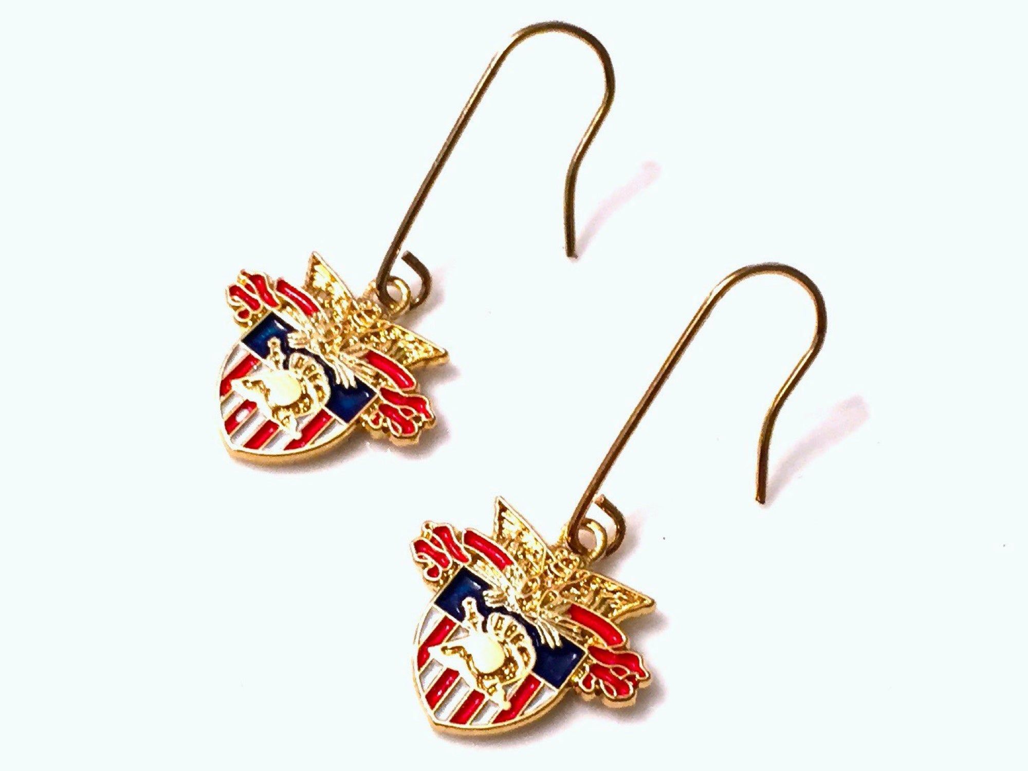 USMA Crest French Wire Earrings