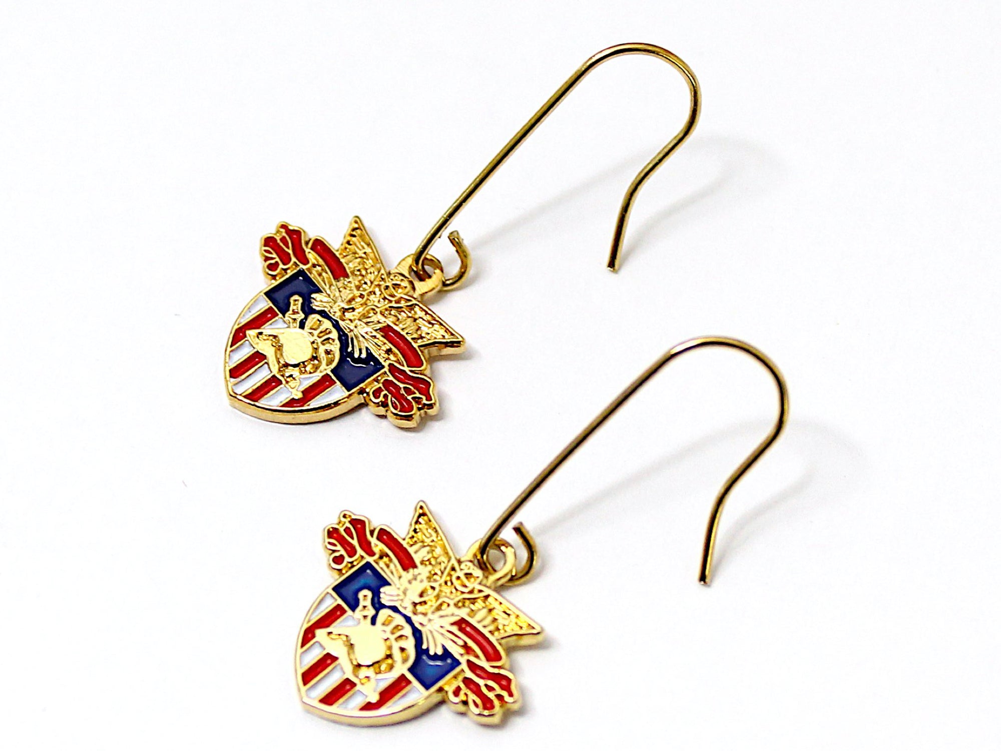 USMA Crest French Wire Earrings