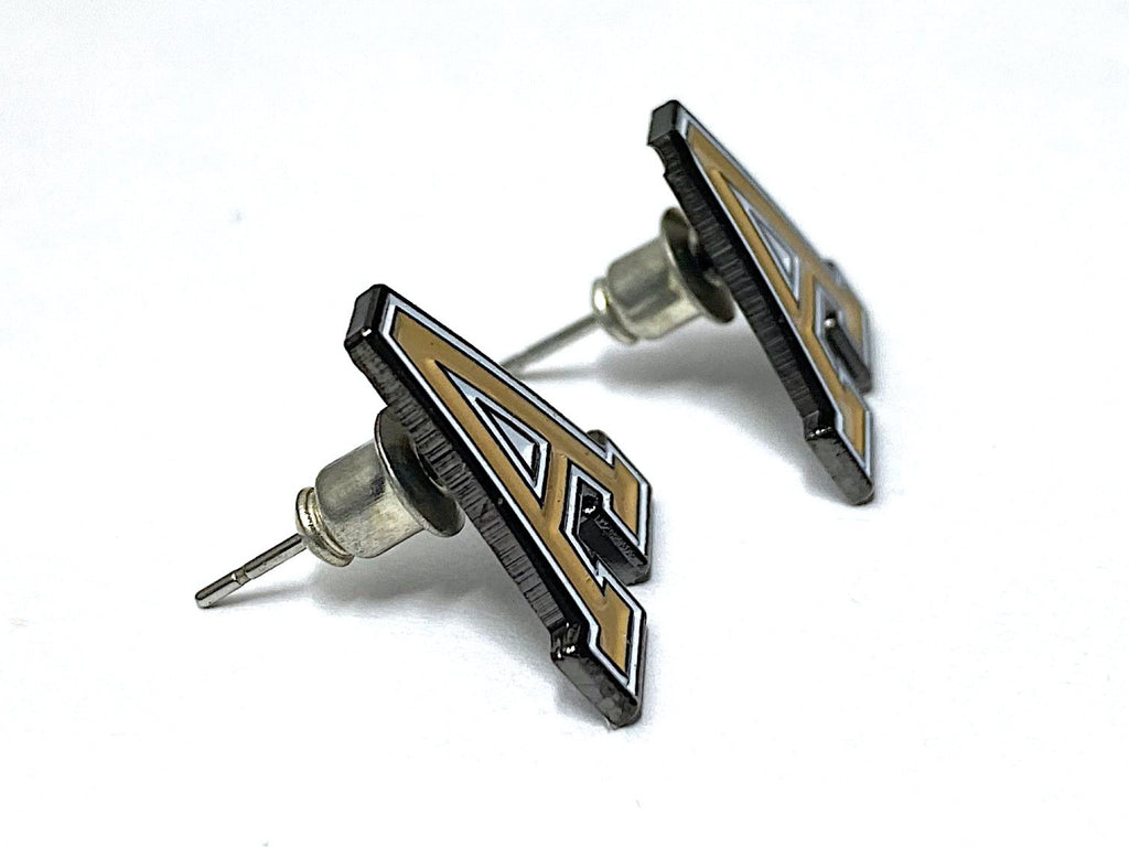 USMA block Army 'A' Post Stud Earrings