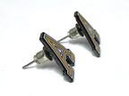 USMA block Army 'A' Post Stud Earrings
