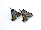 USMA block Army 'A' Post Stud Earrings