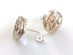 Army Engineer Button Post Earrings