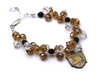 West Point Athletic Charm and Crystal Adjustable Bracelet