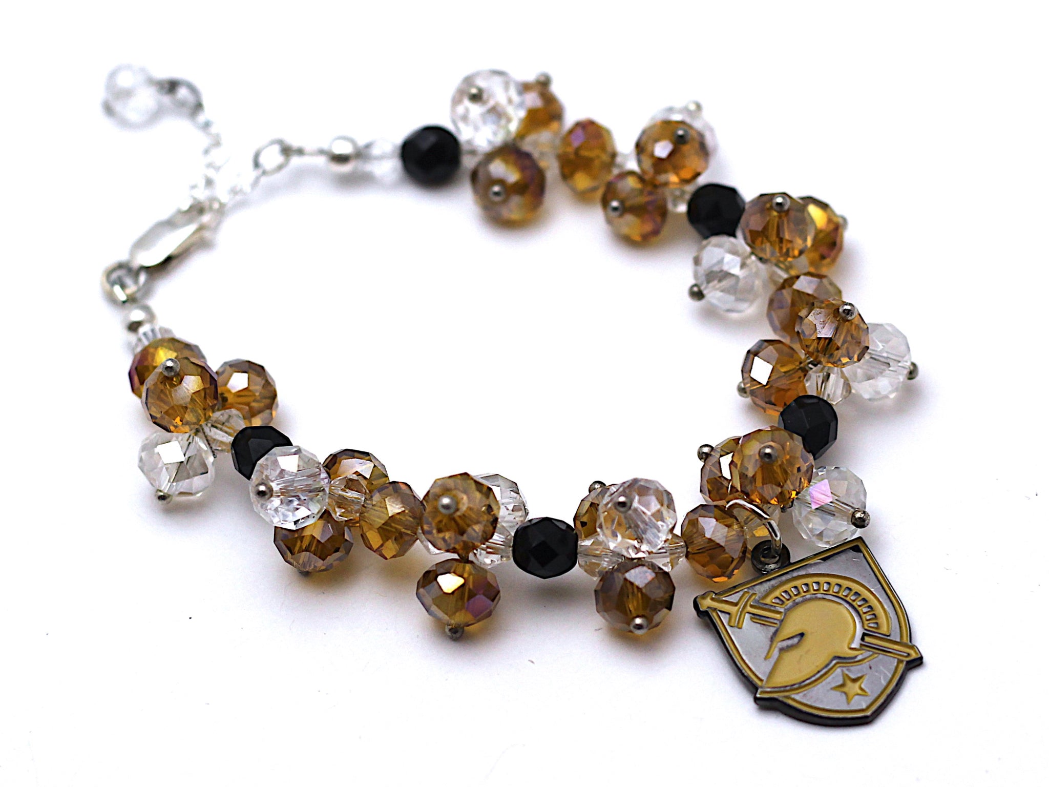 West Point Athletic Charm and Crystal Adjustable Bracelet