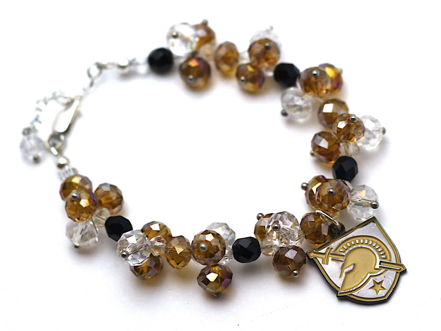 West Point Athletic Charm and Crystal Adjustable Bracelet