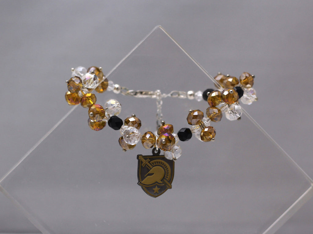 West Point Athletic Charm and Crystal Adjustable Bracelet