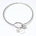 Perfectly Poised Pearl Bangle Bracelet