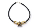 USMA Army 'A' Kicking Mule on Leather Bracelet