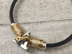 USMA Army 'A' Kicking Mule on Leather Bracelet
