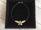 USMA Army 'A' Kicking Mule on Leather Bracelet