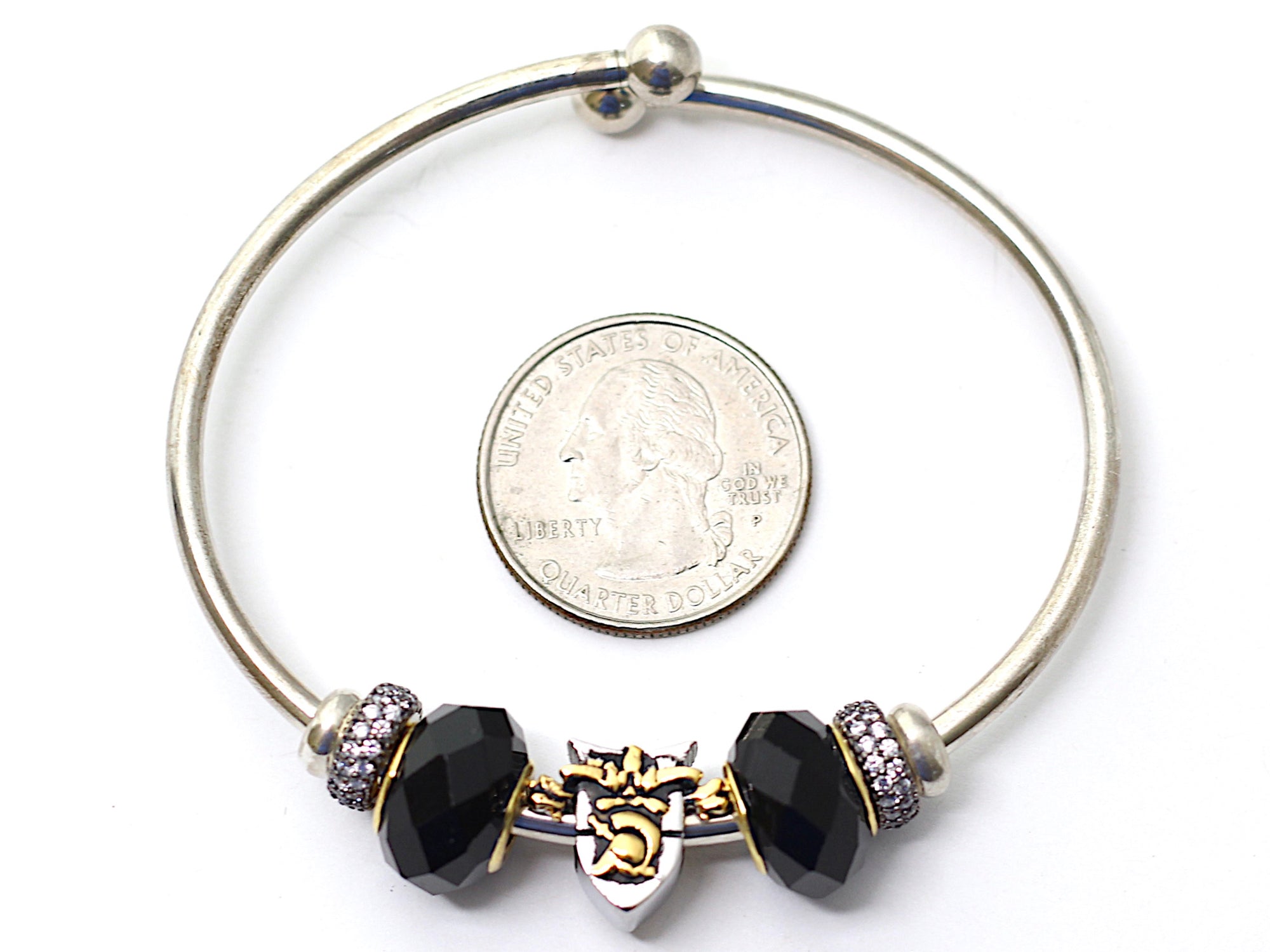 USMA Crest Sterling  Silver Bracelet