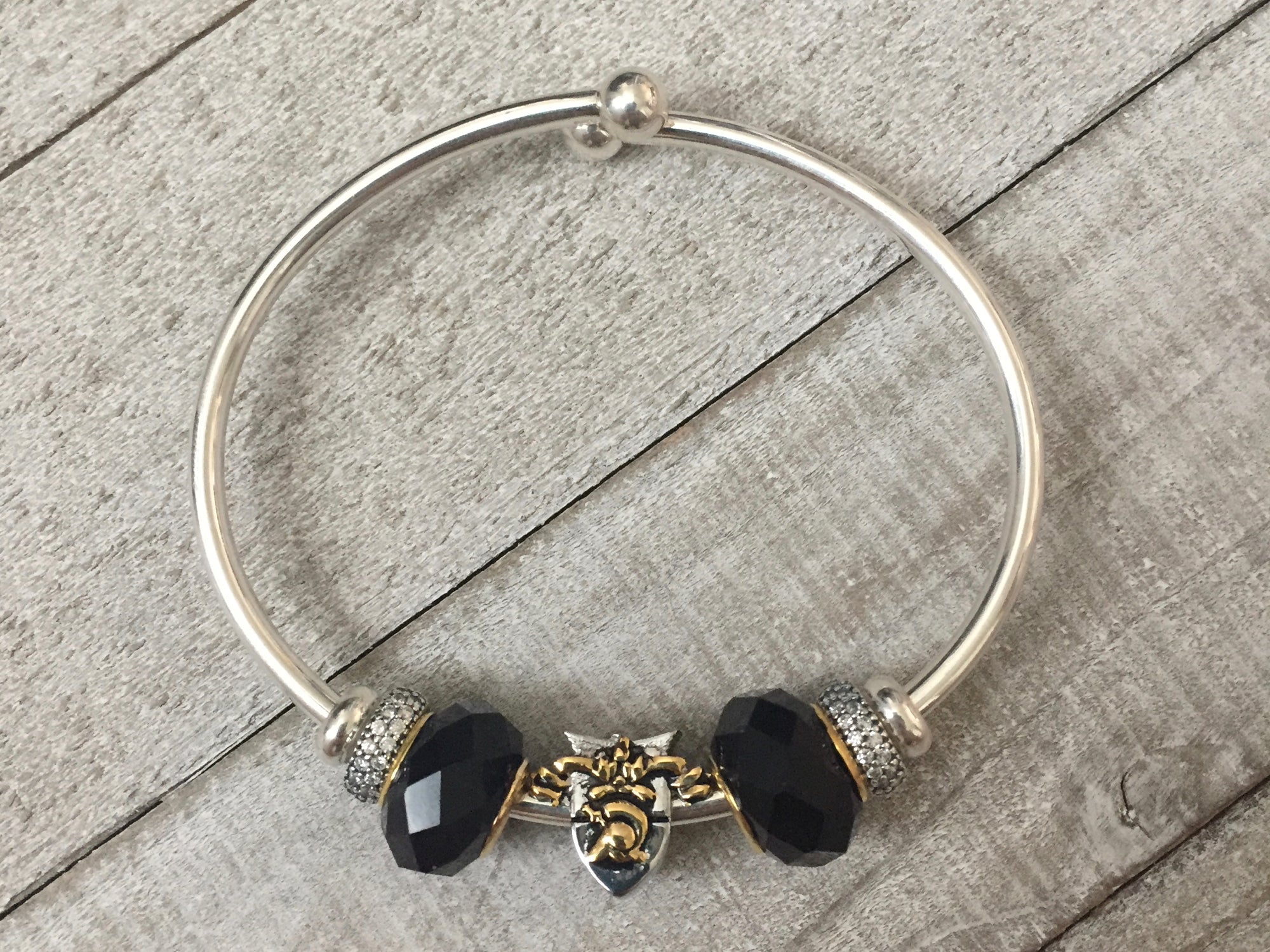 USMA Crest Sterling  Silver Bracelet