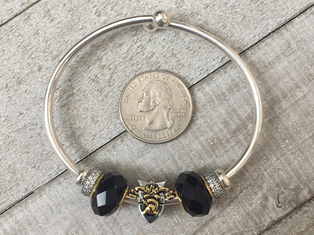 USMA Crest Sterling  Silver Bracelet