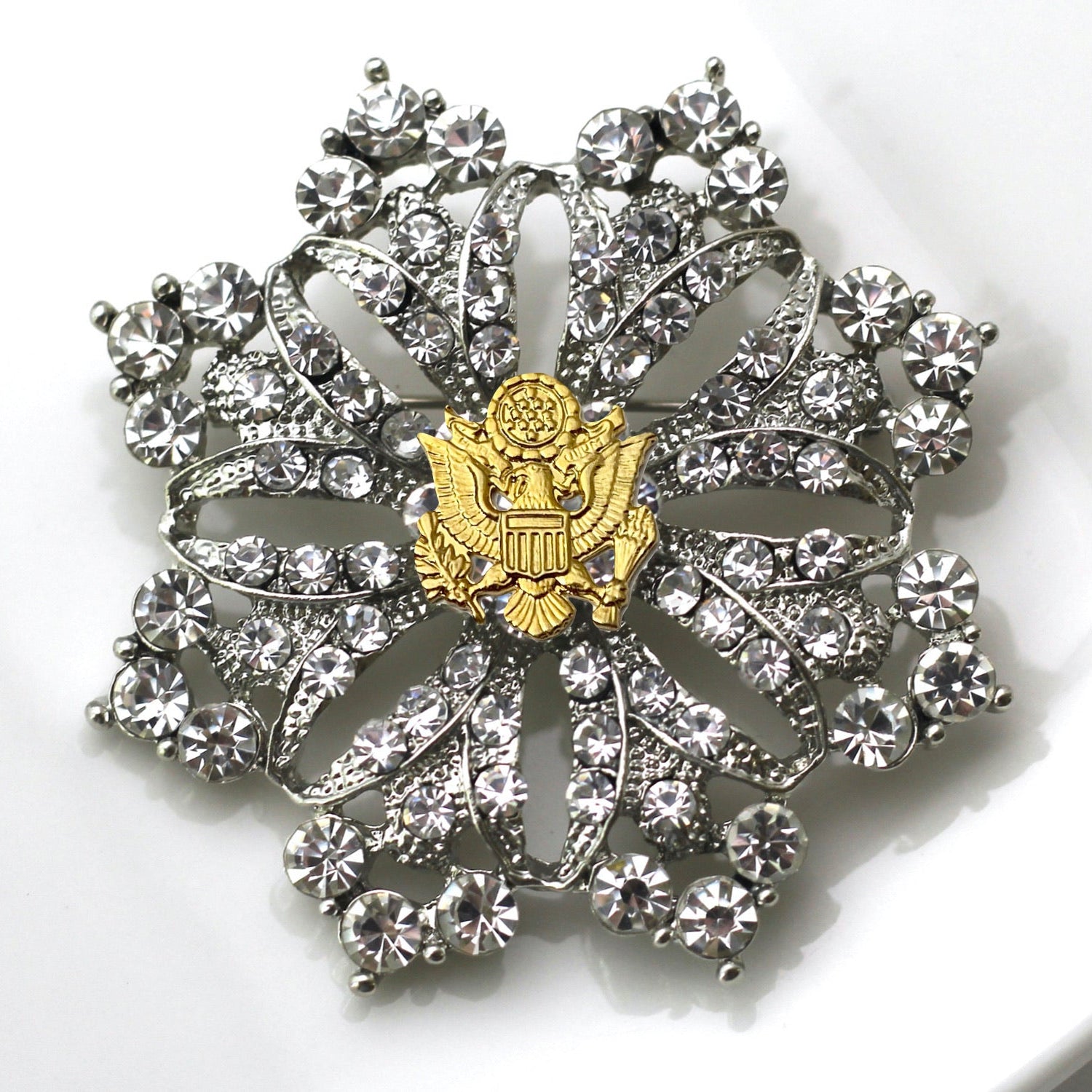 Patriotic Eagle Brooch