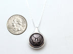 Air Force Button Sleek Silver Necklace