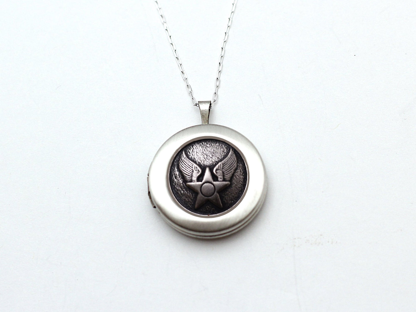 Legacy Collection | Button Silver Locket Necklace
