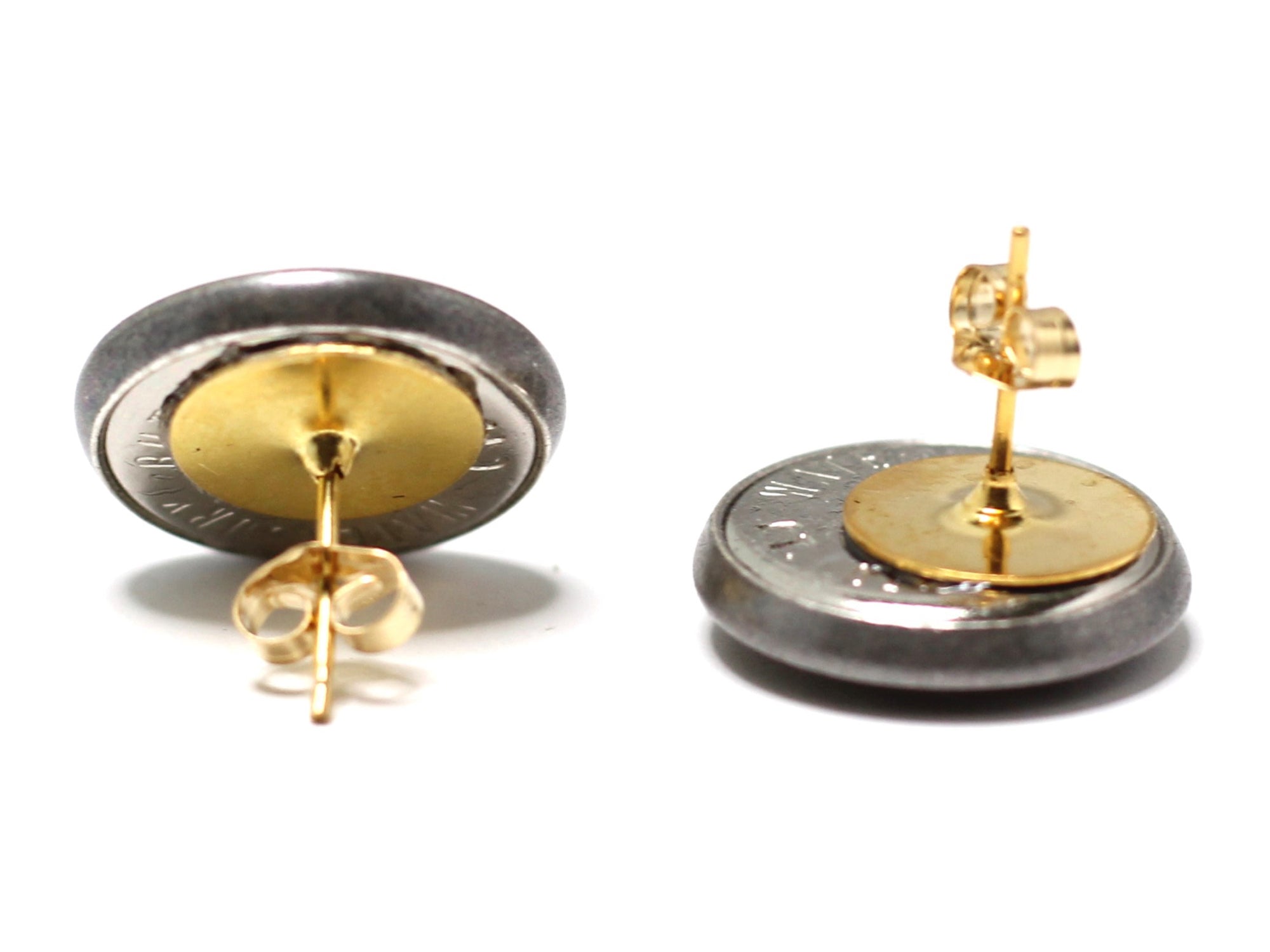 Air Force Button Post Earrings