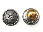 Air Force Button Post Earrings
