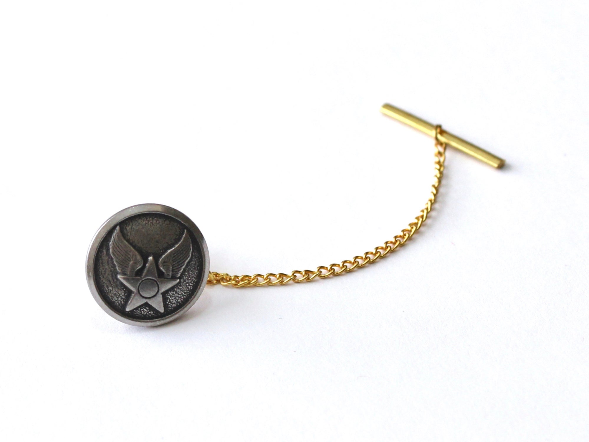 Air Force Button Gold Tie Tack