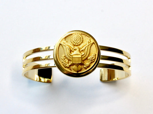 Military Button Cuff Bracelet