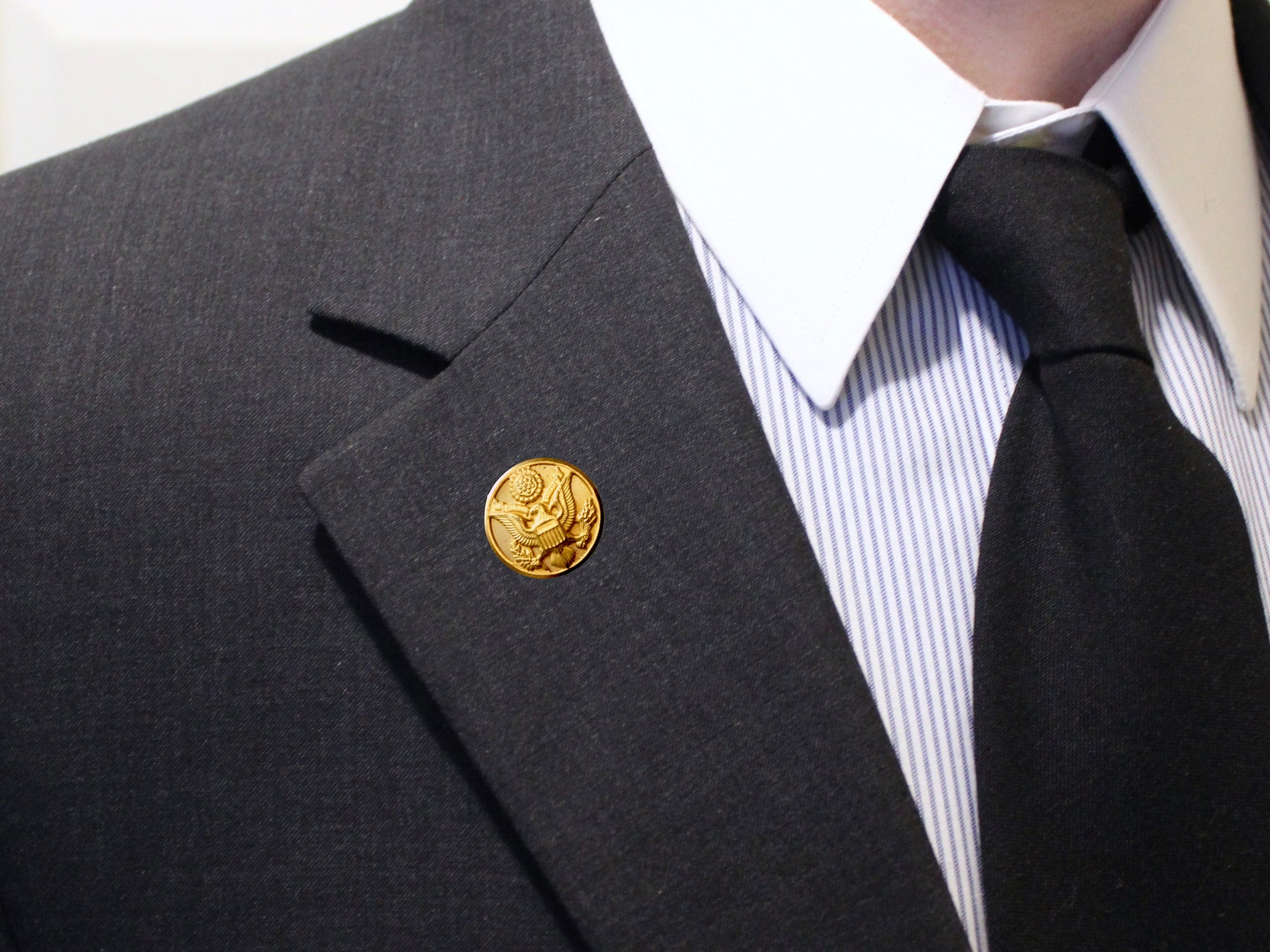 Army Button Lapel Pin