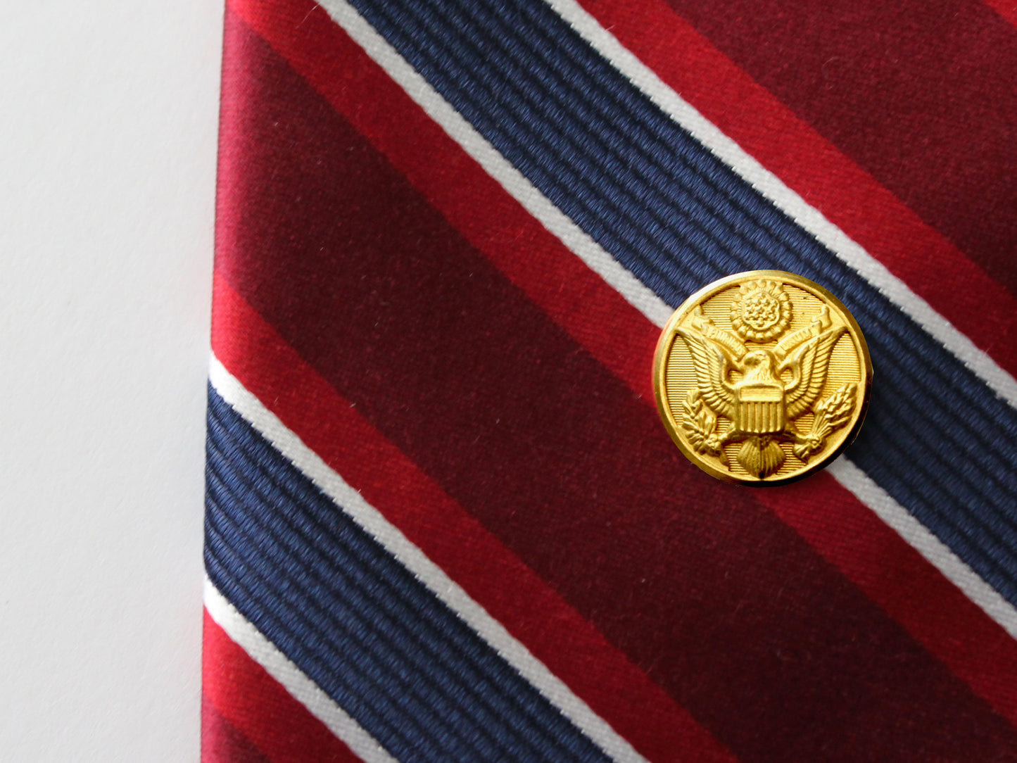 Army Button Gold Tie Tack