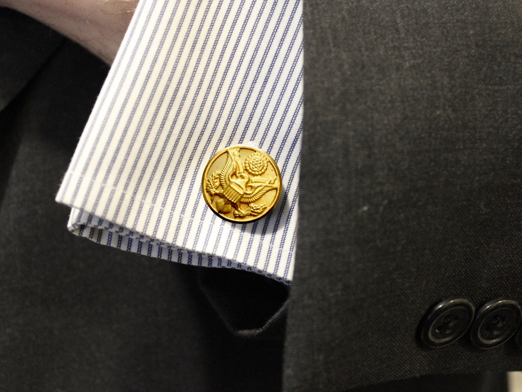 Army Button Cufflinks
