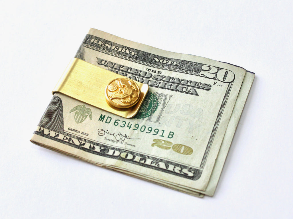 Army Button Money Clip