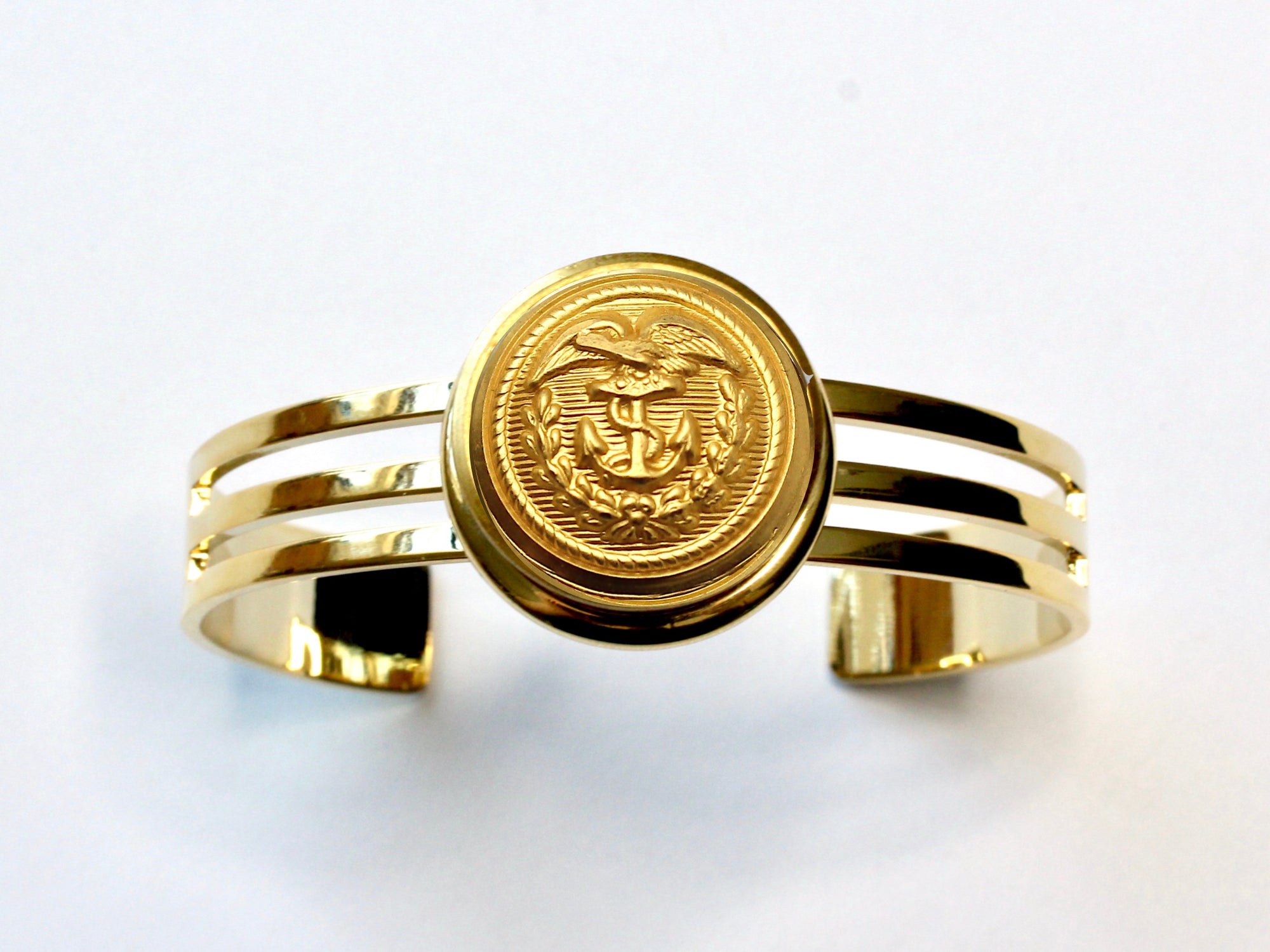 Coast Guard Button Cuff Bracelet