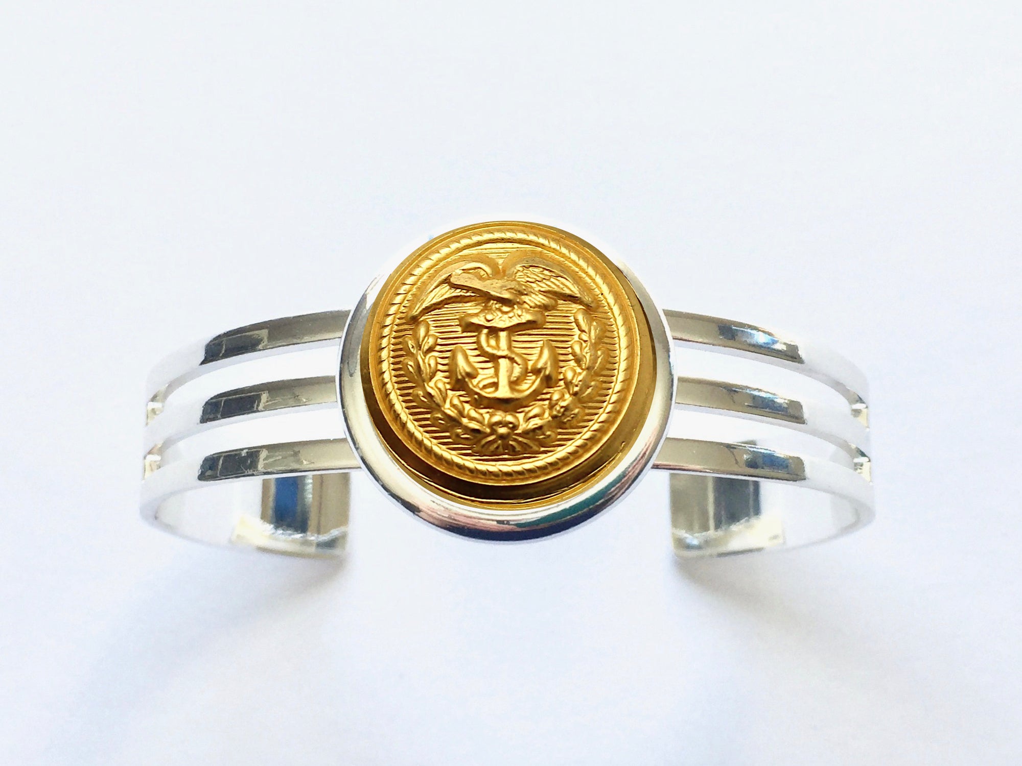 Coast Guard Button Cuff Bracelet