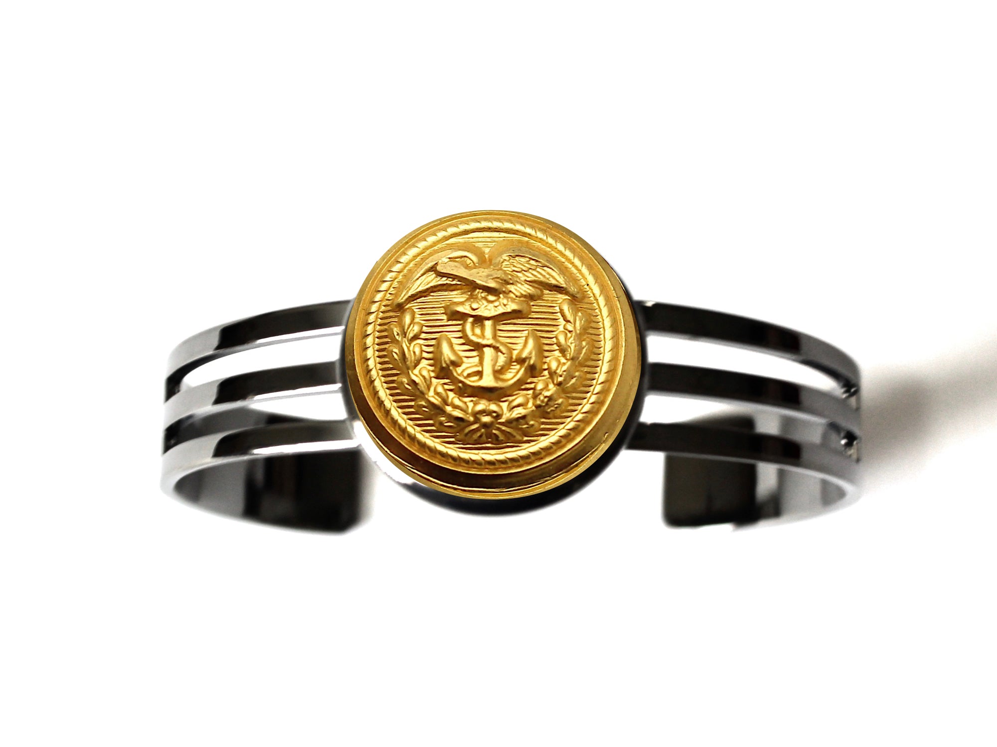 Coast Guard Button Cuff Bracelet