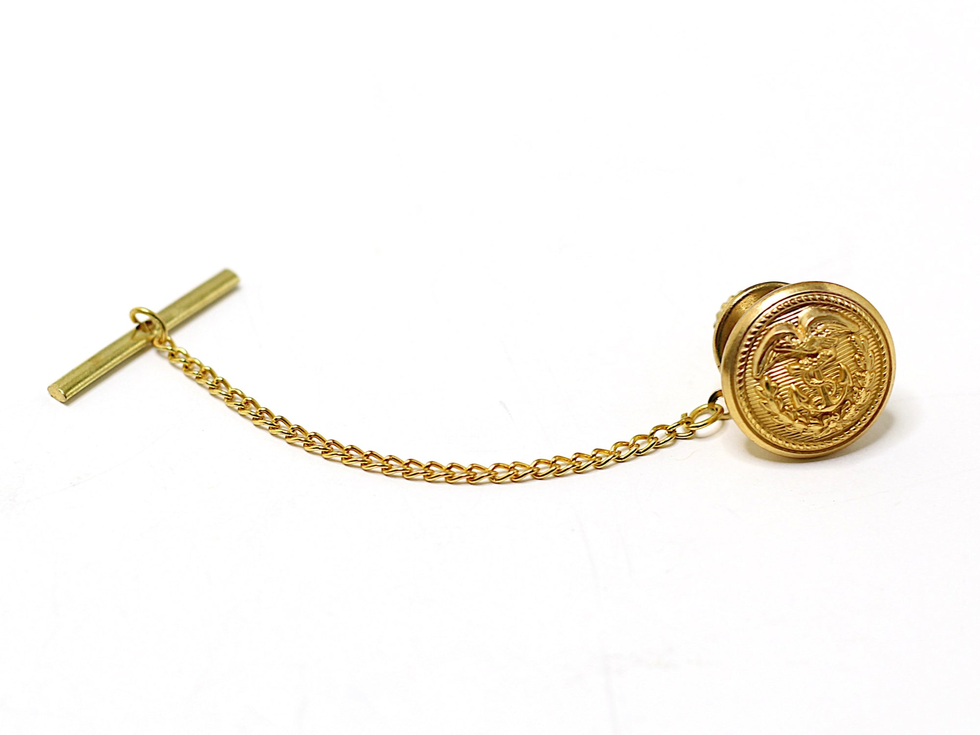 Coast Guard Button Gold Tie Tack