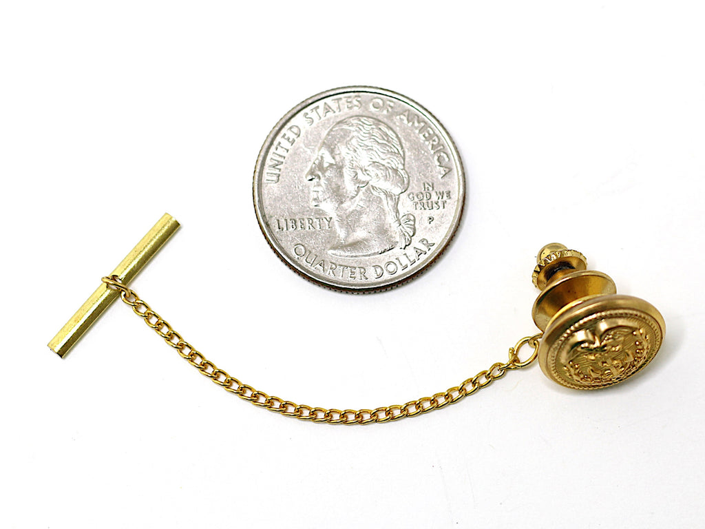 Coast Guard Button Gold Tie Tack