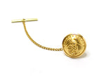 Marine Button Gold Tie Tack