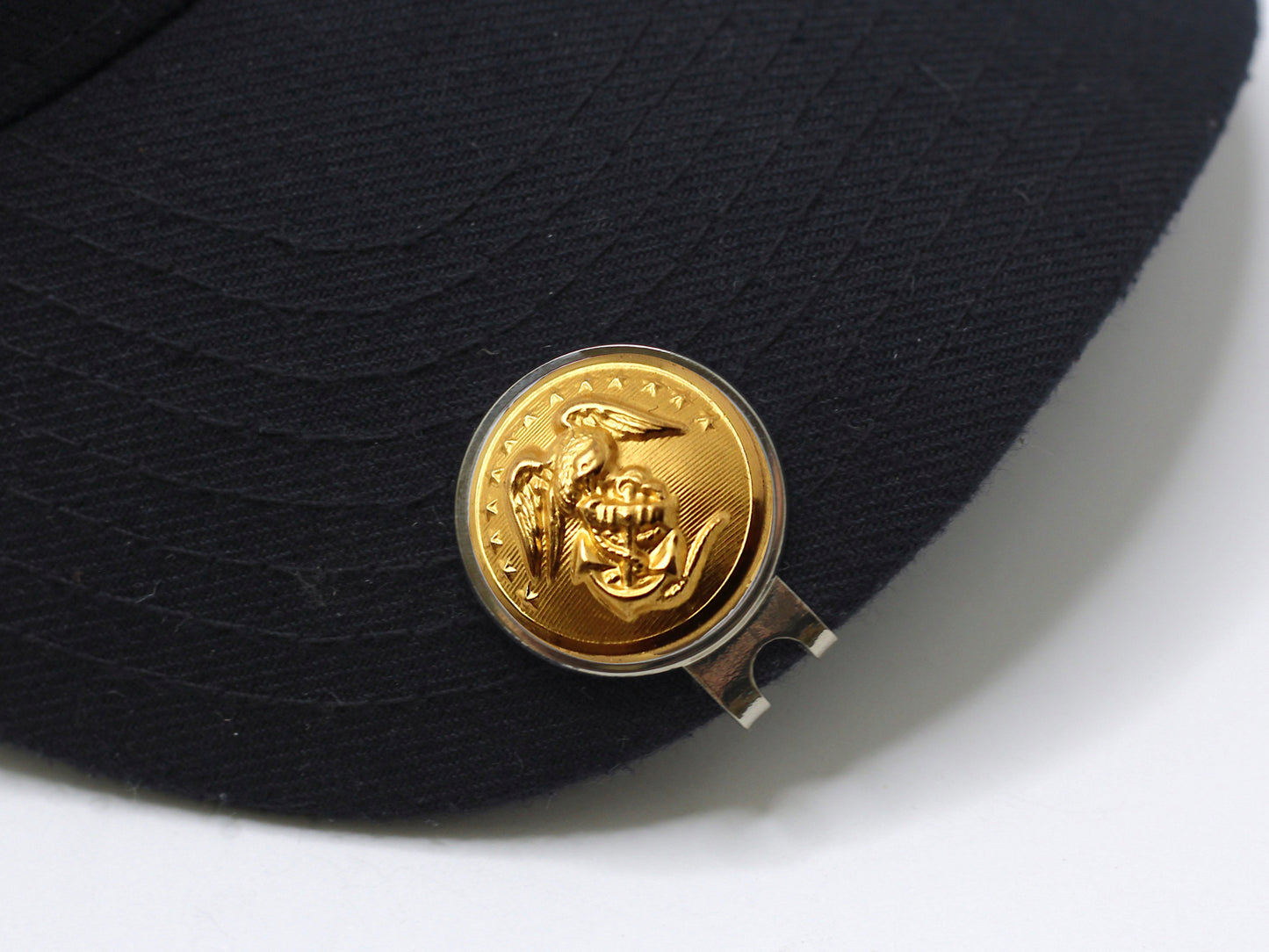 Marine Button Golf Hat Clip and Ball Marker