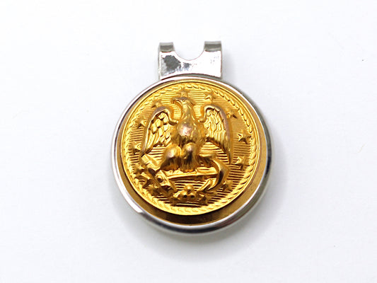 Navy Button Golf Hat Clip and Ball Marker