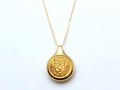 U.S. Military Academy Button Sleek Gold Necklace