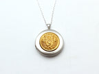U.S. Military Academy Button Silver Locket Necklace