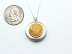 U.S. Military Academy Button Silver Locket Necklace