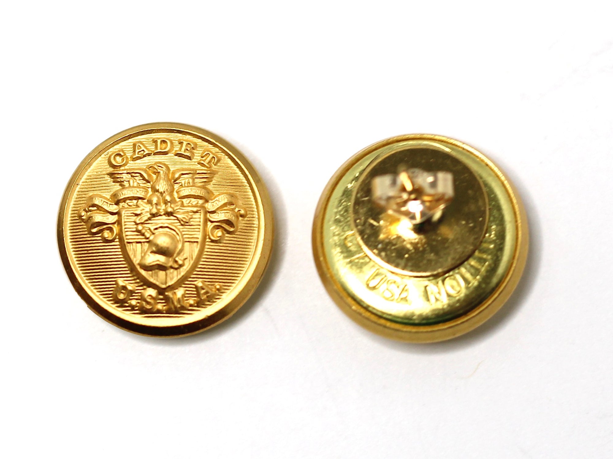 USMA Button Post Earrings