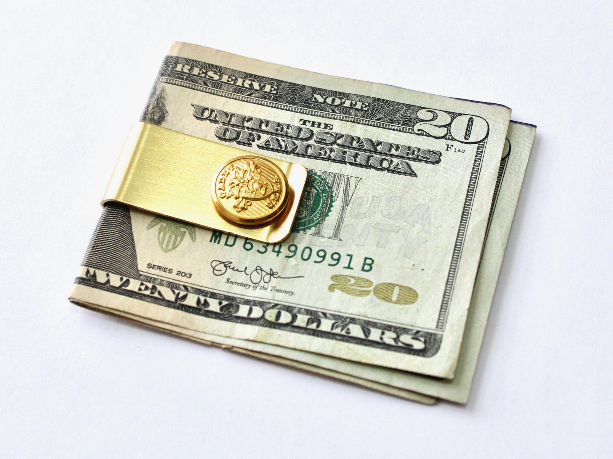 USMA Button Money Clip