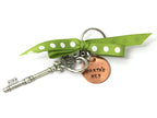 Hand-stamped Santa Key