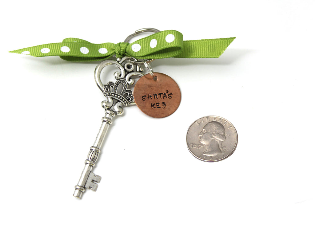 Hand-stamped Santa Key