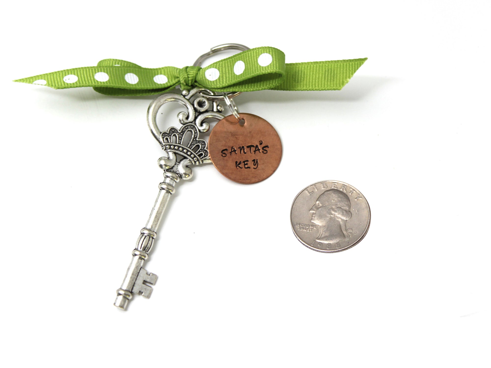 Hand-stamped Santa Key