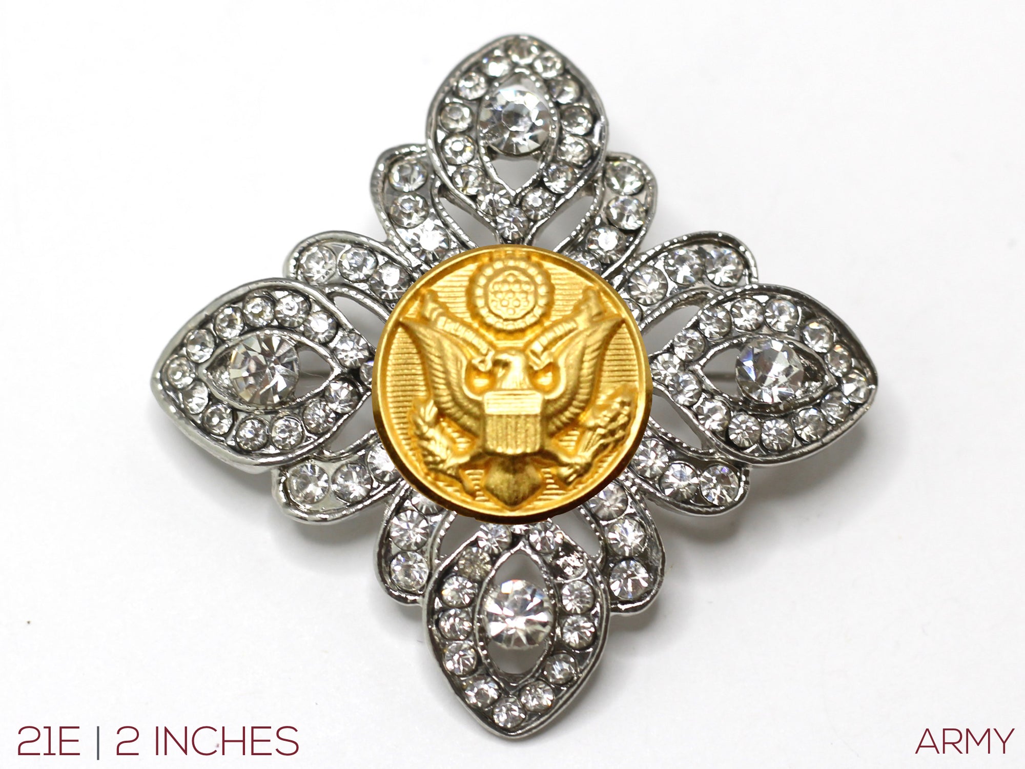 Military Button Brooch 21E