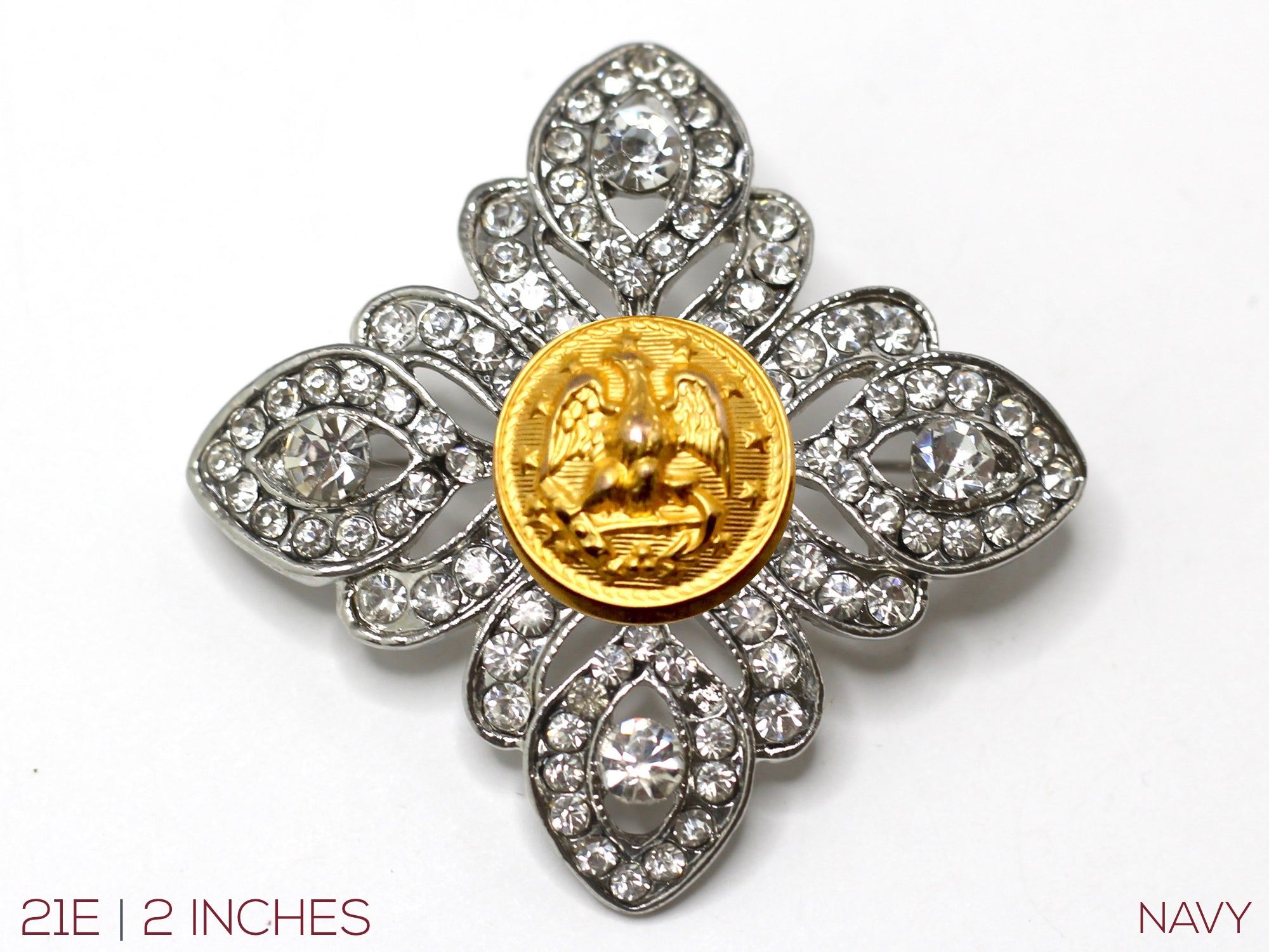 Military Button Brooch 21E
