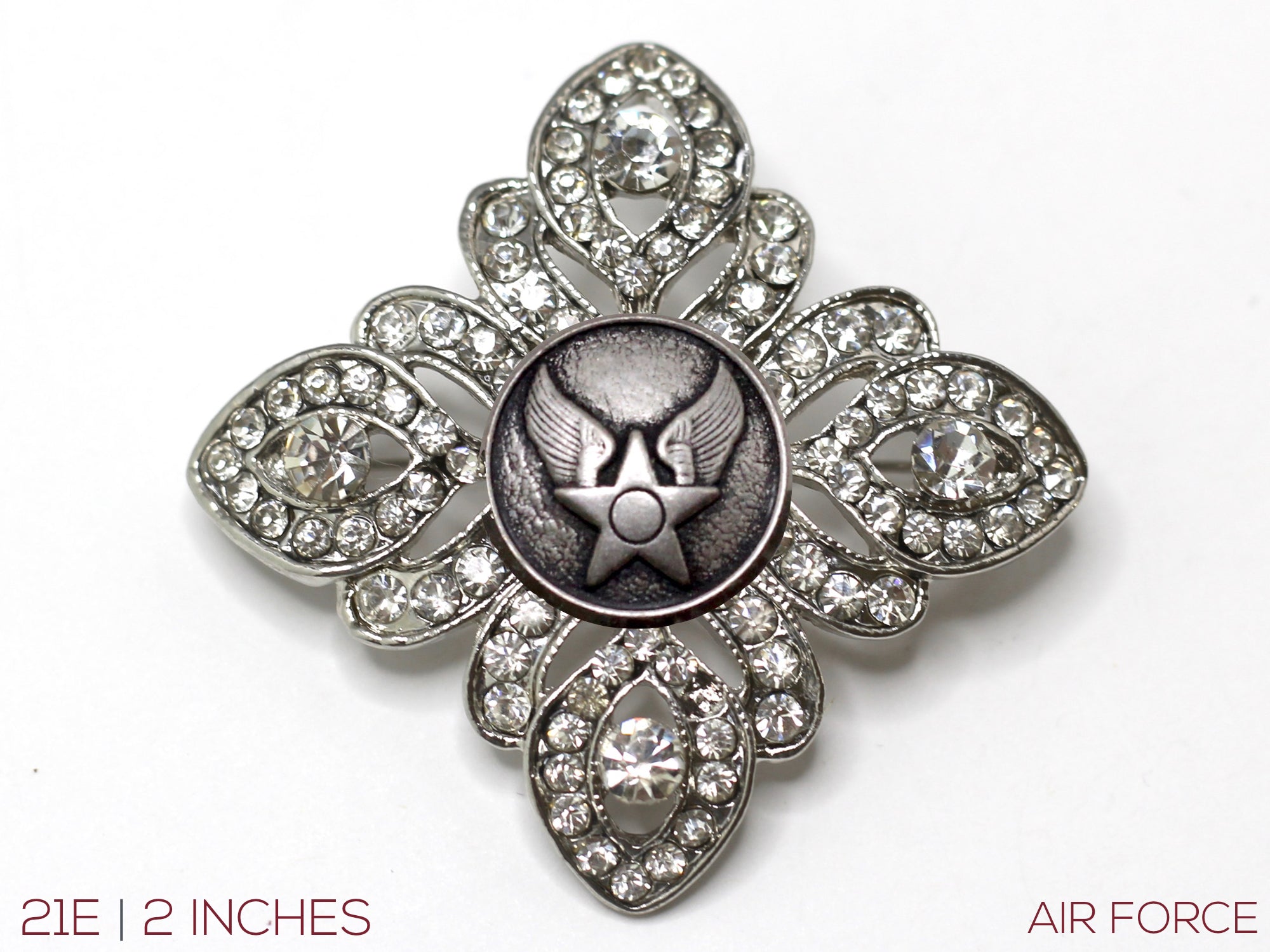 Military Button Brooch 21E